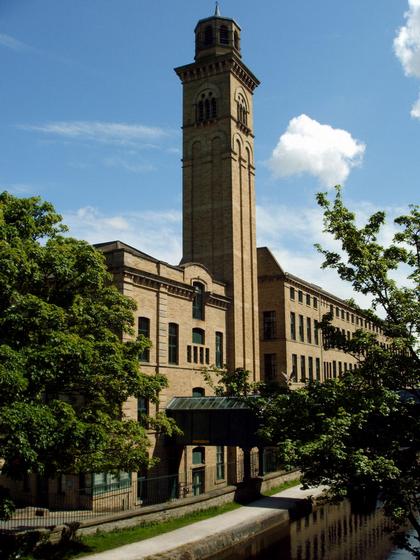 Saltaire Mills on the Leeds Liverpool Canal.